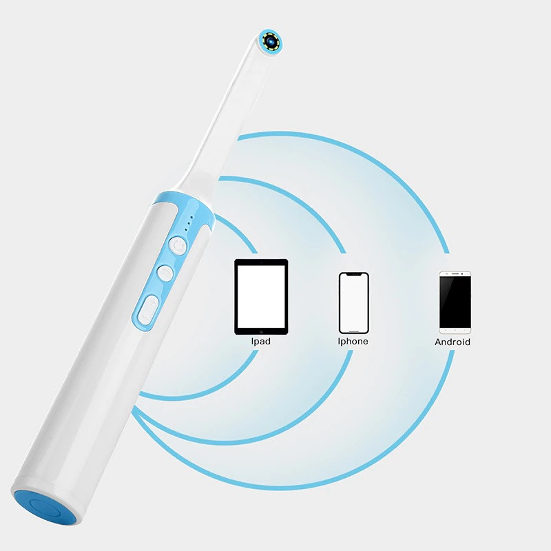 Камера стоматологическая Wi-Fi беспроводная P-10, 8 светодиодов, ОС iOS и Android, стоматологическое зеркало - фото 3 - id-p1235307397