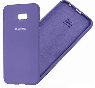 Чохол Silicone Case full для Samsung Galaxy J4 Plus 2018 фіолетовий (Самсунг галаксі джей4 плюс)
