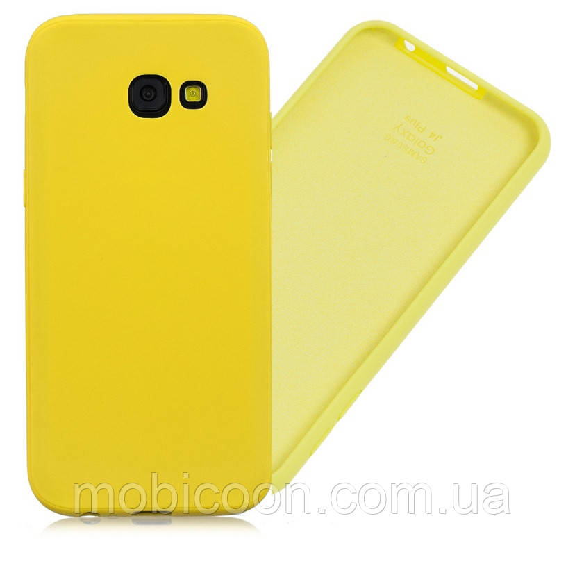 Чохол Silicone Case full для Samsung Galaxy J4 Plus 2018 yellow (Самсунг галаксі джей4 плюс)