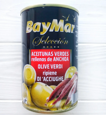 Оливки фаршировані анчоусом Bay Mar 350/150 г.