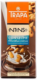 Шоколад Trapa Con Leche Almendras Enteras 175 г Іспанія