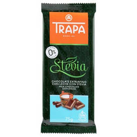 Шоколад Без цукру Trapa Stevia Молочний 75 г Іспанія