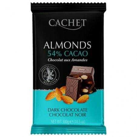 Шоколад Cachet Dark Chocolate 54% with Almonds 300 г.