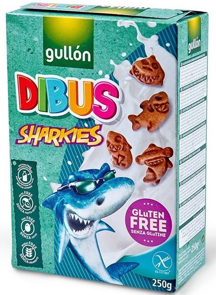 Печиво без глютену та лактози для дітей Gullon "Акулки" 250 г.