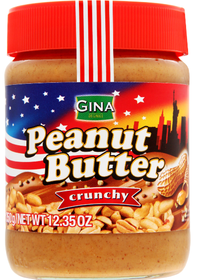 Арахісове масло Gina Peanut Butter Crunchy 350 г.