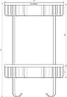 Полиця дротяна кутова 2 яруси, неіржавка сталь Globus Lux SS8488, фото 2