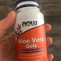 Алое Віра NOW Aloe Vera Gels 100 гел капс, фото 3