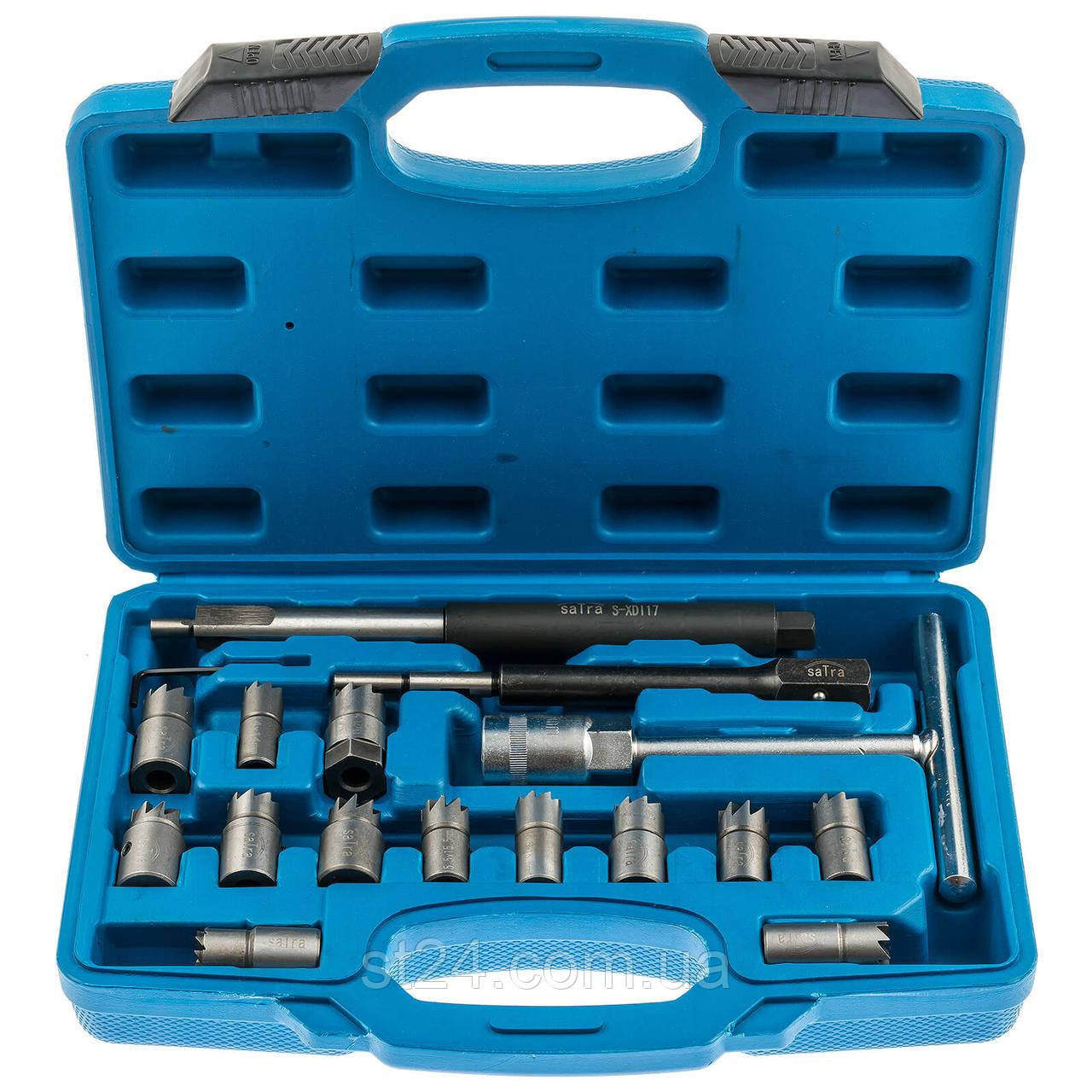 Фрези для притирання сідел форсунок набір 17 предметів SATRA S-XDI17, фото 1