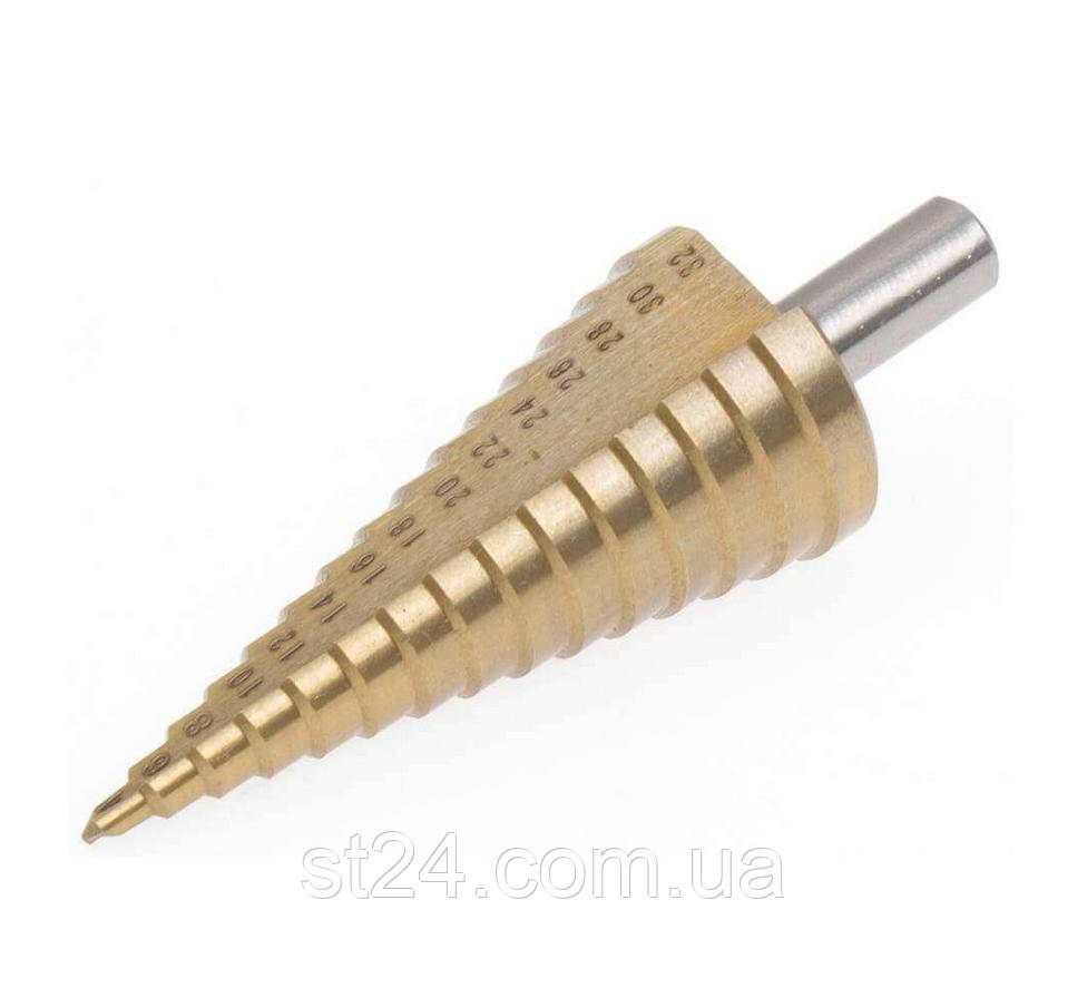 Свердло ступеневу 4-32 мм HSS Geko G38500, фото 1