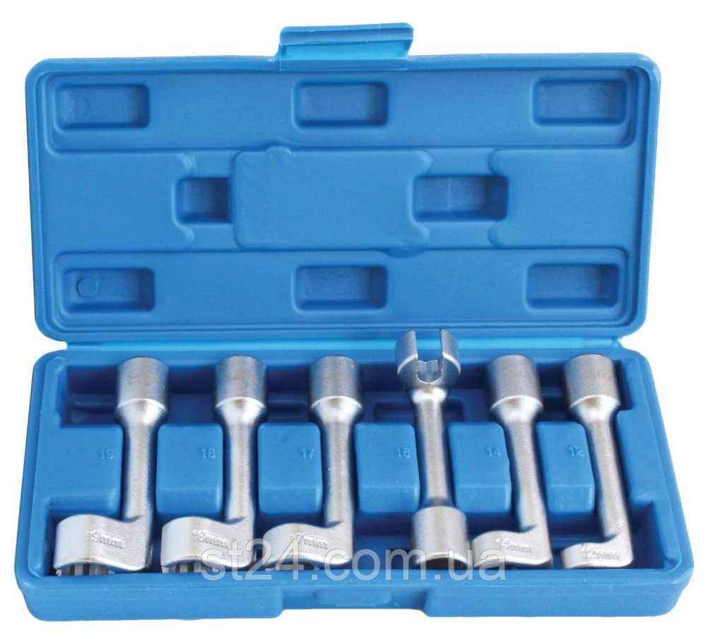 Набір ключів для форсунок розрізних L-образних 6 од. SATRA S-6DI12, фото 1