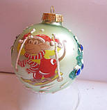 Куля на ялинку 65 мм "Оп'яна лижниця", фото 2