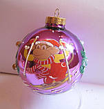 Куля на ялинку 65 мм "Оп'яна лижниця", фото 3