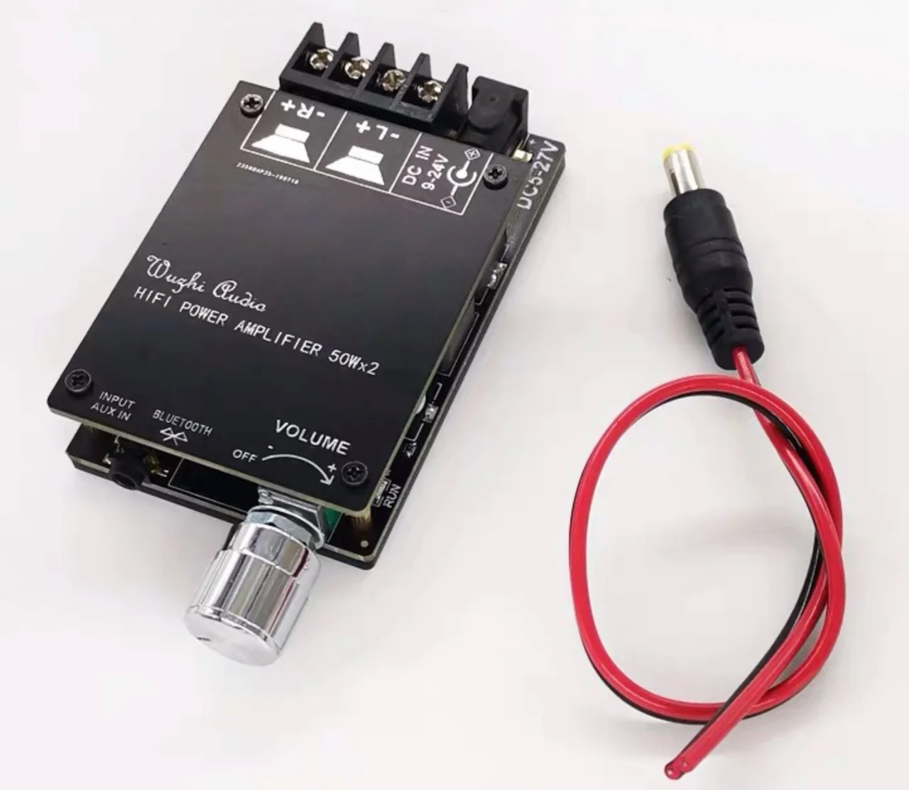Підсилювач TPA3116 2.0, 5-27В, 2х50Вт, Bluetooth 5.0, AUX, ZK-502C