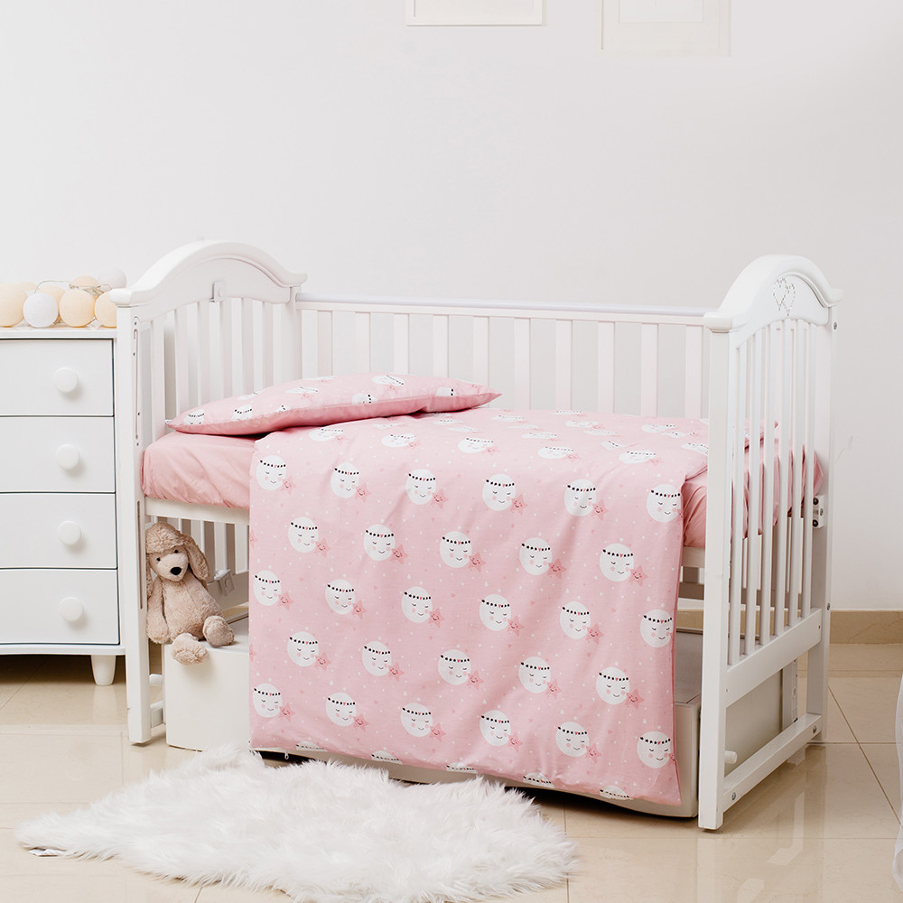 Дитяче змінне ліжко 3 ел Twins Premium Glamour Limited 3064-PGNEWM-08 Moon pink, рожевий