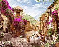 Картина за номерами "Квіткове кафе" BrushMe полотно на підрамнику 40x50см GX22528