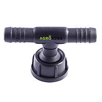 Трійник заважки обприскувача діаметр 12.5 мм Agroplast Патрубок потрійної заважавки обприскувача Агропласт