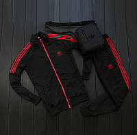 Спортивный костюм мужской Adidas zeo x black-red осенний весенний Олимпийка + Штаны Адидас
