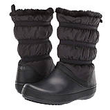 Сапоги зимние женские непромокаемые дутики с мехом / Crocs Women's Crocband Winter Boot (205314), Черные 35, фото 2
