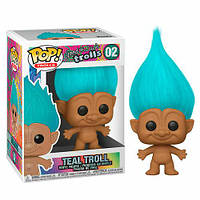 Фигурка Funko Pop Фанко Поп Тролли на удачу Бирюзовый Тролль Good Luck Trolls Teal Troll 10 см Cartoon T TT 02