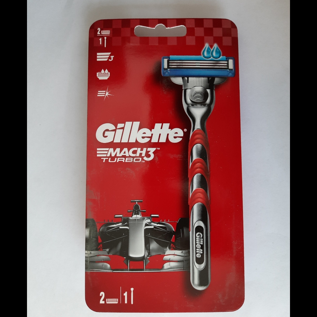 Верстат чоловічий для гоління Gillette Mach3 Turbo + 2 картриджі