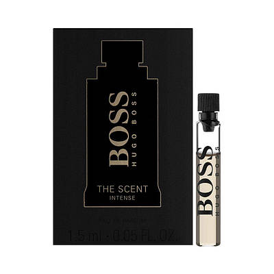 Оригінальний пробник чоловічих парфумів Hugo Boss The Scent Intense For Him 1,5мл, шкіряний пряний аромат