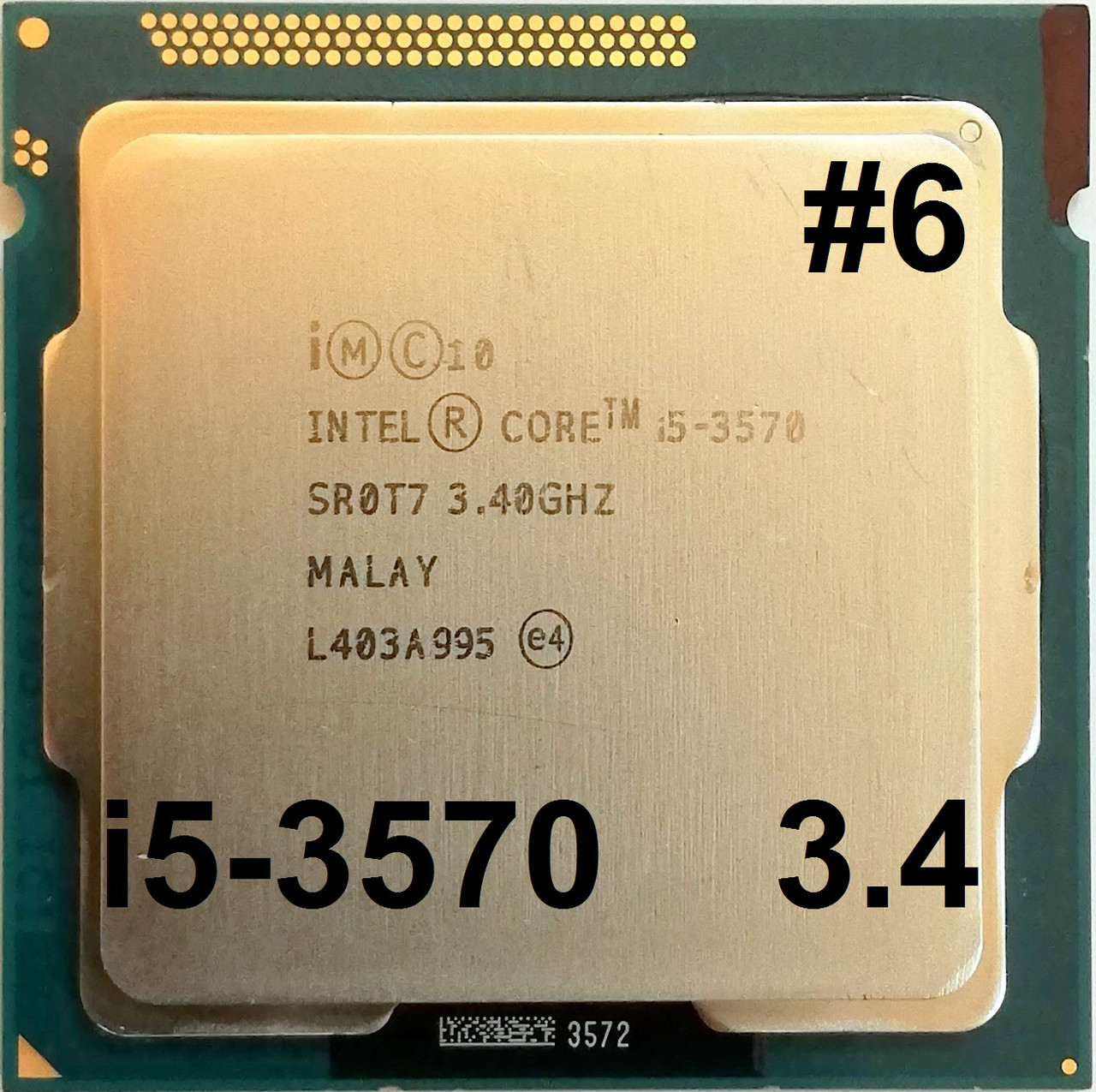 Процессор ЛОТ#6 Intel Core i5-3570 N0 SR0T7 3.4GHz 6M Cache Socket 1155 Б/У