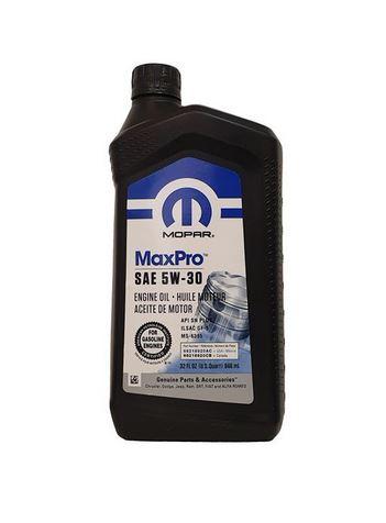 Масло MOPAR MaxPro SAE 5W-30 Engine Oil SP/GF-6A кан. 0.946 л. 68218920AC