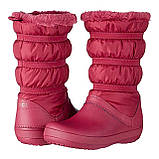 Чоботи зимові жіночі непромокальні дутики з хутром / Crocs Women Crocband Winter Boot (205314), Гранатові 38, фото 2