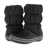 Чоботи зимові жіночі непромокальні дутики / Crocs women's Winter Puff Boot (14614), Чорні, фото 2