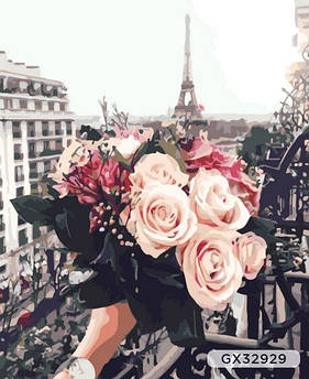 Картина за номерами Троянди в Парижі (BK-GX32929) 40 х 50 см