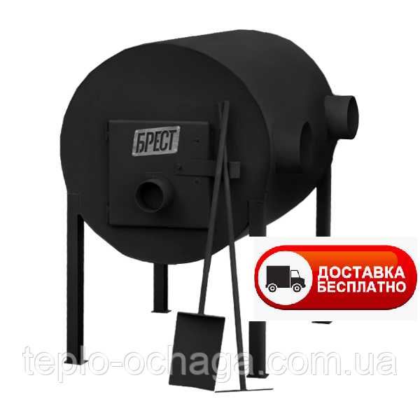 Брест 500 горизонтальна піч на дровах ЕкоЖар