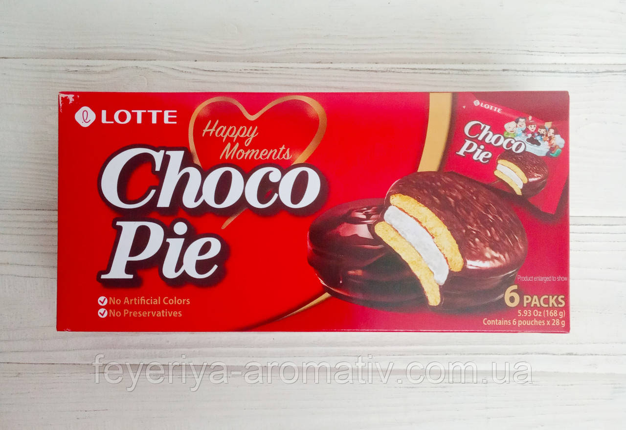 Печиво в шоколадній глазурі Choco pie 168г Lotte (Корея)