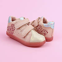 0651B Детские ботинки для девочки сердечки тм Bi&Ki