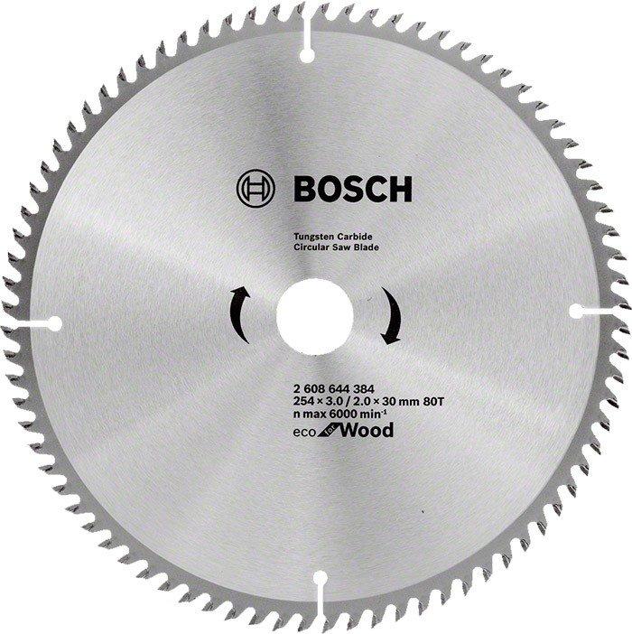 Пиляльний диск Bosch Eco for Wood 254x3.0x30-80T (2608644384)