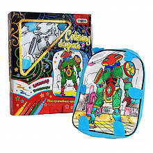 Набір для тв Strateg  Рюкзак-розмальовка "Робот" в кор 2042