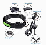 Нашийник з LED підсвічуванням чорний Pets Collar XS, фото 7