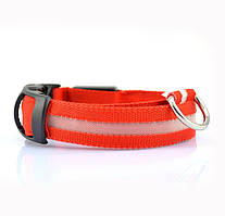 Нашийник з LED-підсвіткою червоний Pets Collar M