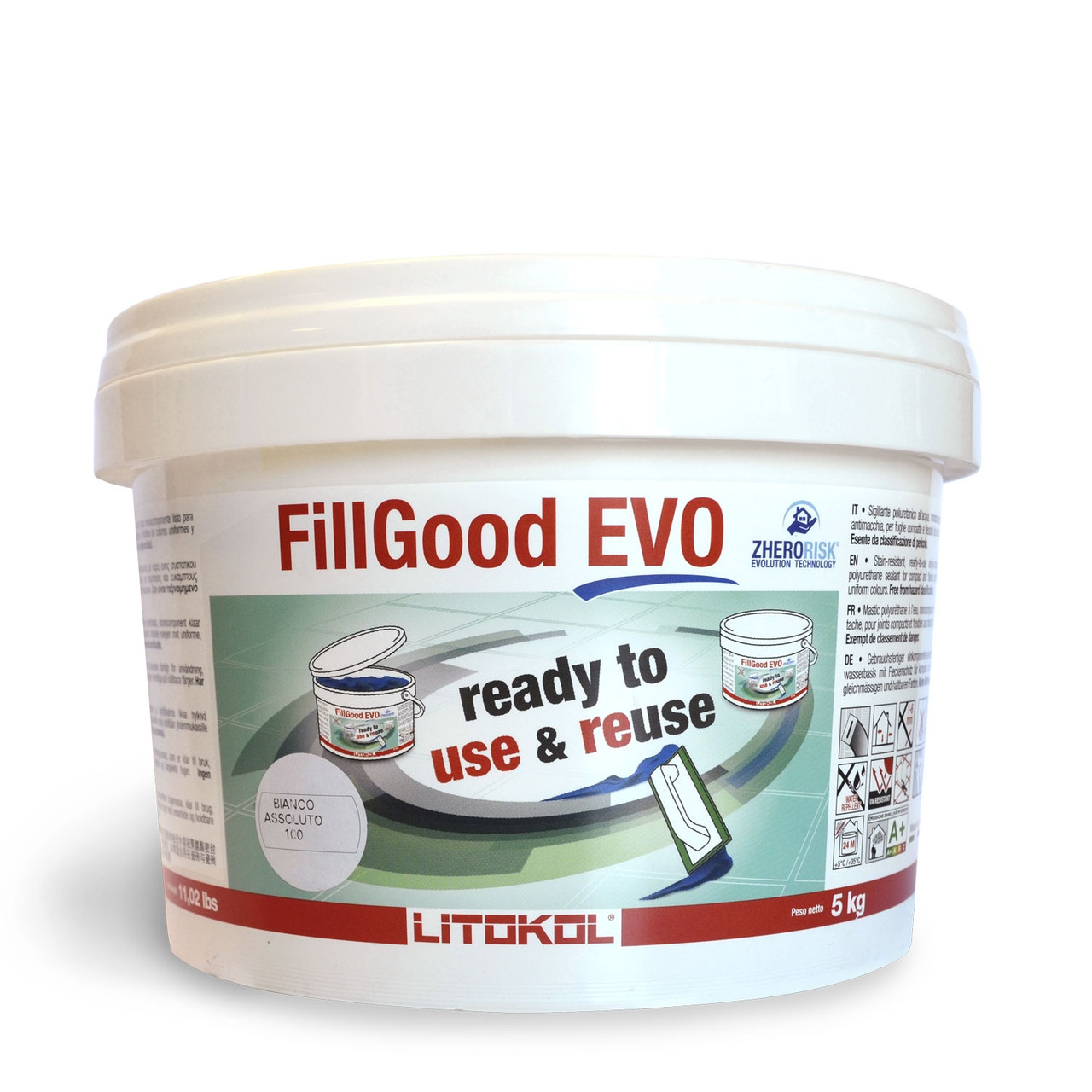 Litokol FillGood EVO - Літокол Філгуд Ево - готова до застосування затирка на поліуретановій основі, 1-6мм, 5кг