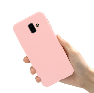 Чохол Silicone Case full для Samsung Galaxy J6 Plus 2018 Lidht pink (самунг галаксі джей6 плюс)
