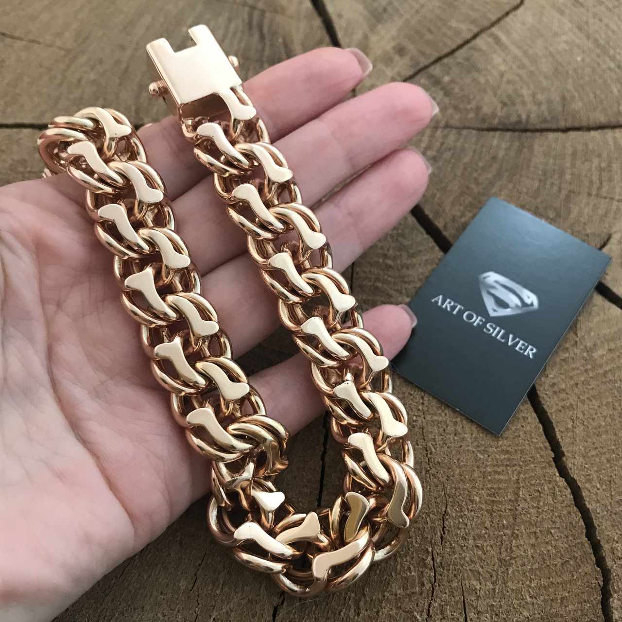 Срібний позолочений браслет Московський Бісмарк, фото 1