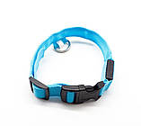 Нашийник з LED-підсвіткою блакитний Pets Collar XS, фото 4