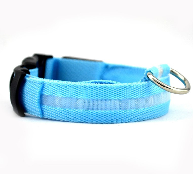 Нашийник з LED-підсвіткою блакитний Pets Collar XS