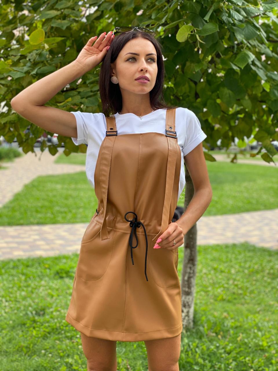 Сарафан жіночий шкіряний Poliit 8768
