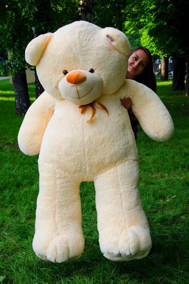 Плюшевый мишка Ветли кремовый 190 см. Большая мягкая игрушка медведь. - фото 5 - id-p194579128