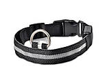 Нашийник з LED-підсвіткою чорний Pets Collar M, фото 4