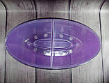 Вазон Каное овальний зі вставкою 32*14 фіолетовий-прозорий, фото 2