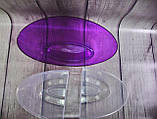 Вазон Каное овальний зі вставкою 32*14 фіолетовий-прозорий, фото 3