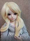 Перука для шарнірної ляльки BJD,1/3 білий колір волосся, великі кучері, фото 4