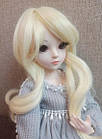 Перука для шарнірної ляльки BJD,1/3 білий колір волосся, великі кучері, фото 3