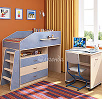 Дитяче ліжко горище зі столом "Легенда-12.1" Ліжко-чердак із робочою зоною. Дитячі меблі 1932*956*1145